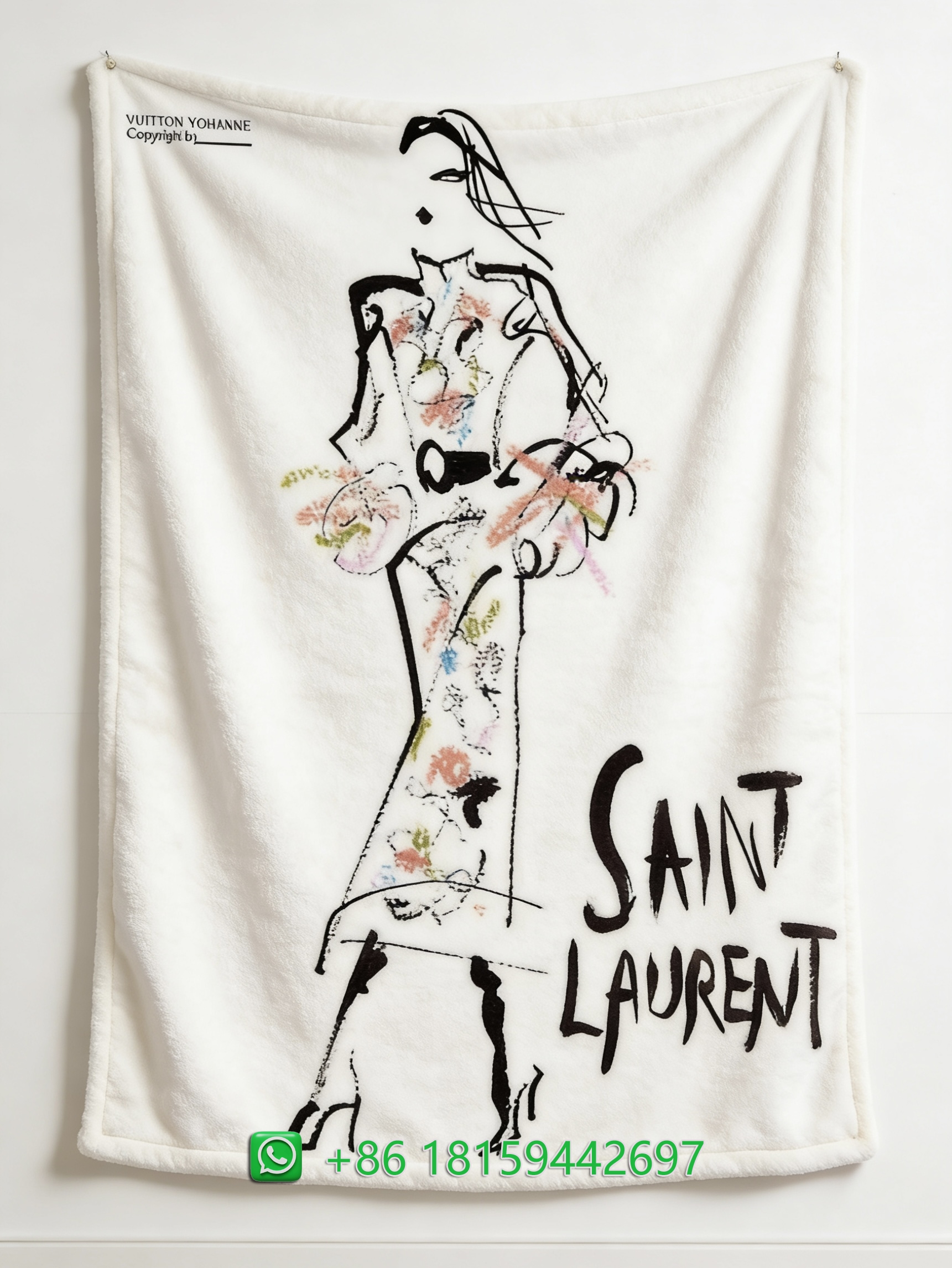 Yves Saint Laurent Throw Blankets